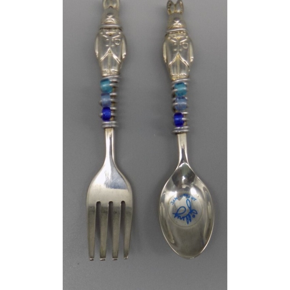 Jillery Childrens Fork & Spoon by Jill Fagin NYC Silverware Kids Silverplate New